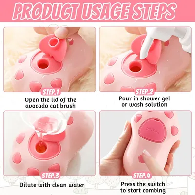 IntiMeg Brosse à vapeur 3 en 1 pour chiens et chats