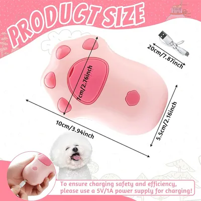 IntiMeg Brosse à vapeur 3 en 1 pour chiens et chats