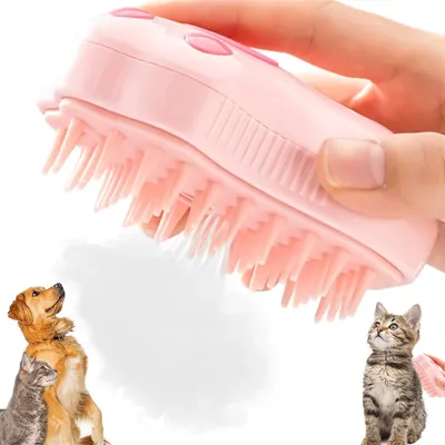 IntiMeg Cepillo de vapor 3 en 1 para perros y gatos