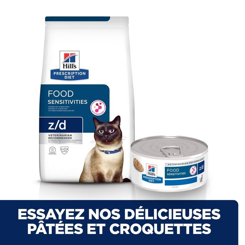 HILL'S -  CHAT ADULT PRESCRIPTION DIETS Z/D FOOD SENSITIVITIES (boite)