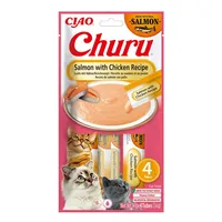 Churu chat - Recette saumon et au poulet