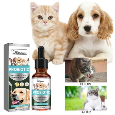 FurryFusion Gouttes probiotiques pour chats et chiens