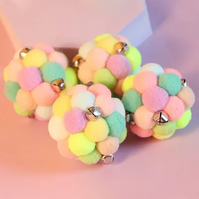 FurryFusion Boules en peluche pour chat  lot de 4