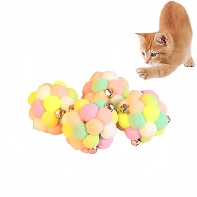 FurryFusion Boules en peluche pour chat  lot de 4 FurryFusion Boules en peluche pour chat  lot de 4