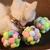 FurryFusion Boules en peluche pour chat  lot de 4