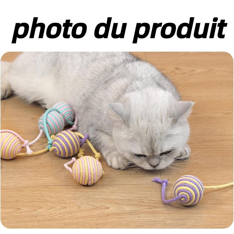 Pet Planet Jouet pour chats avec balle en sisal