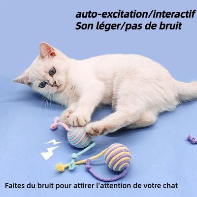 Pet Planet Jouet pour chats avec balle en sisal