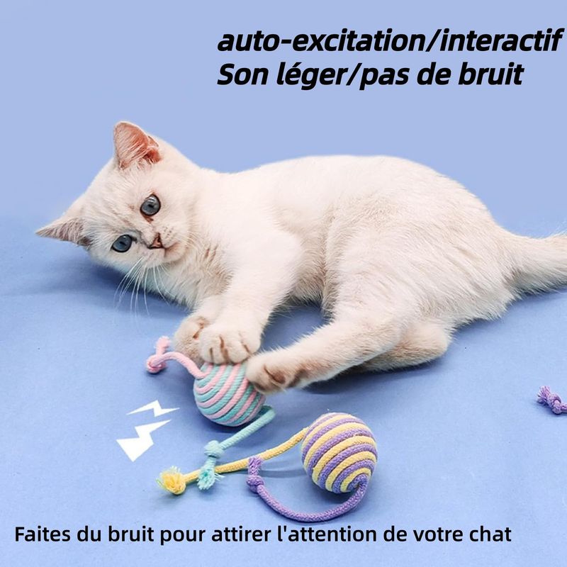 Pet Planet Jouet pour chats avec balle en sisal