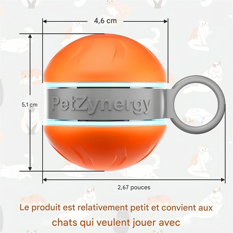 Pet Planet Balle attractrice pour chat jouet intelligent