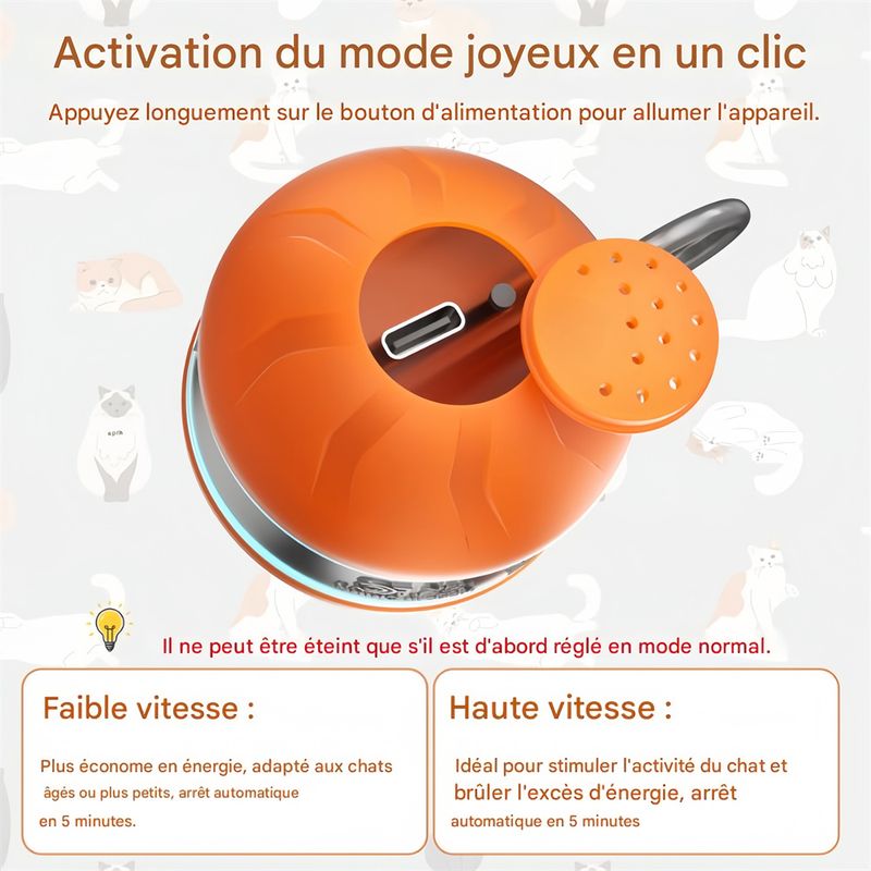 Pet Planet Balle attractrice pour chat jouet intelligent