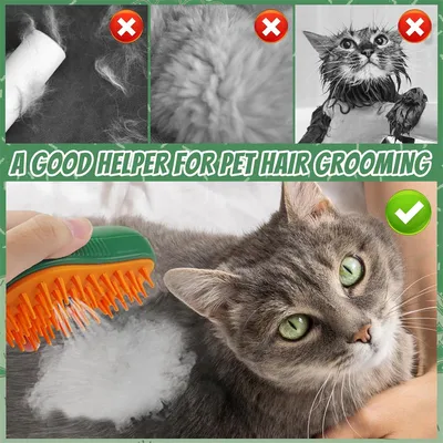 IntiMeg Brosse à vapeur 3 en 1 pour chiens et chats