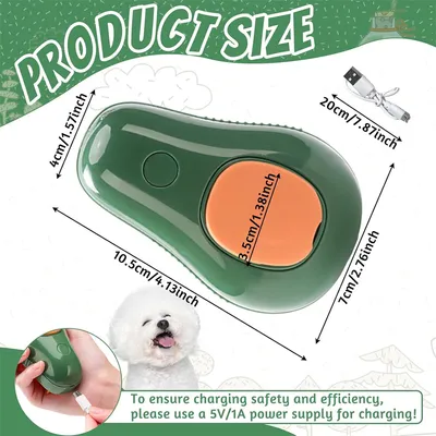 IntiMeg Brosse à vapeur 3 en 1 pour chiens et chats