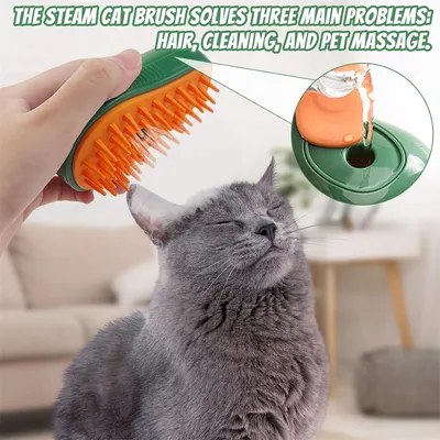 IntiMeg Brosse à vapeur 3 en 1 pour chiens et chats
