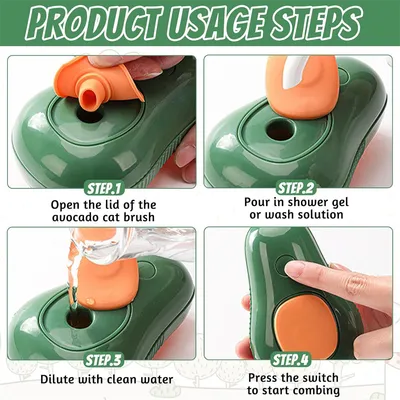 IntiMeg Brosse à vapeur 3 en 1 pour chiens et chats