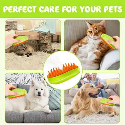 IntiMeg Brosse à vapeur 3 en 1 pour chiens et chats