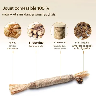 FurryFusion Lot de 3 bâtonnets de dentition pour chat