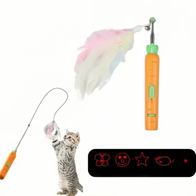 FurryFusion Jouet laser pour chat en forme de carotte FurryFusion Jouet laser pour chat en forme de carotte
