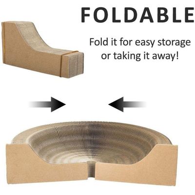 Panier Griffoir pour Chat 50 CM en Carton Haute densité Pliable et Portable