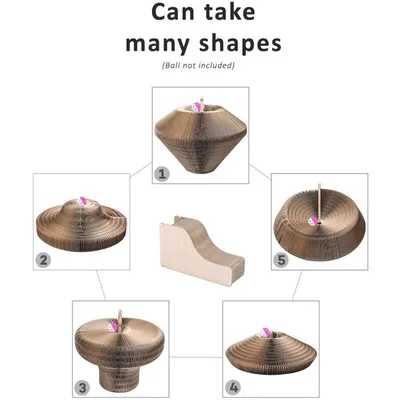 Panier Griffoir pour Chat 50 CM en Carton Haute densité Pliable et Portable