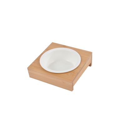 Gamelle en céramique avec support bois