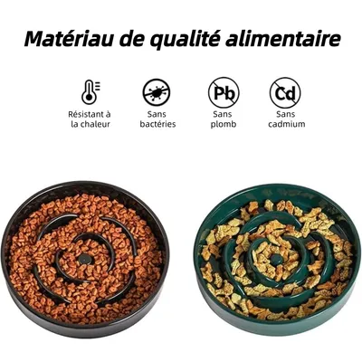 ZooVenture Moderne Gamelle en céramique noire Chien et Chat