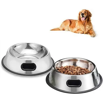 Pet Planet Cuencos para perros de acero inoxidable y goma
