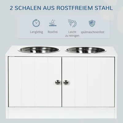 Gamelles pour chiens, mangeoire surélevée avec 2 gamelles en acier