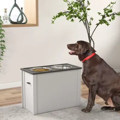 Gamelle, mangeoire avec rangement, abreuvoir,  avec support