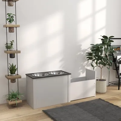 Gamelle, mangeoire avec rangement, abreuvoir,  avec support