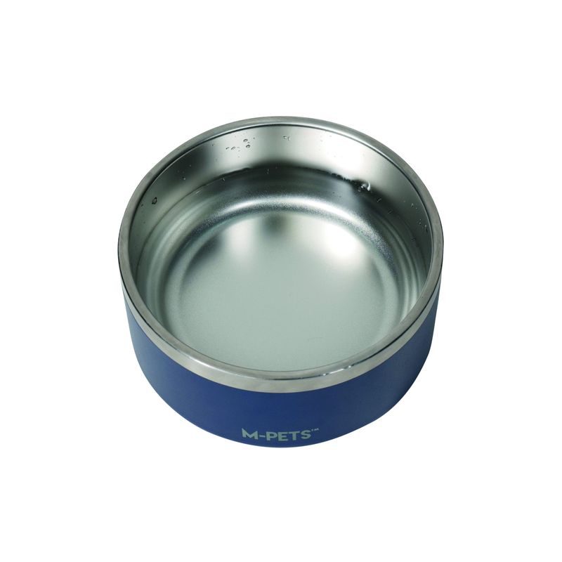 M-PETS Gamelle ESKIMO Double paroi 1.25 L - D18.4 x 6.5 cm - Bleu
