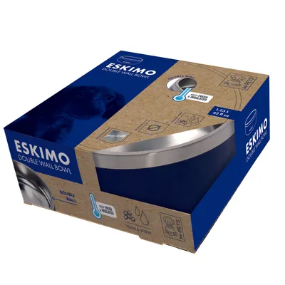 M-PETS Gamelle ESKIMO Double paroi 1.25 L - D18.4 x 6.5 cm - Bleu M-PETS Gamelle ESKIMO Double paroi 1.25 L - D18.4 x 6.5 cm - Bleu