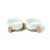 MPETS - OPERA Bols en céramique avec support en bambou 2x350 ml - Blanc