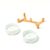 MPETS - OPERA Bols en céramique avec support en bambou 2x350 ml - Blanc
