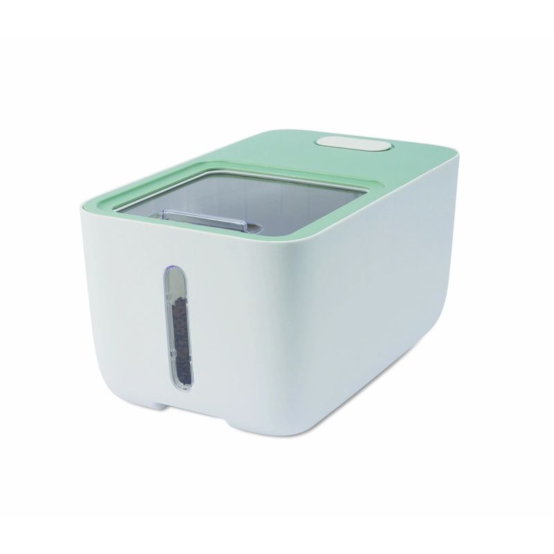 MPETS - Container croquettes BOXI -10 L -Vert & Blanc