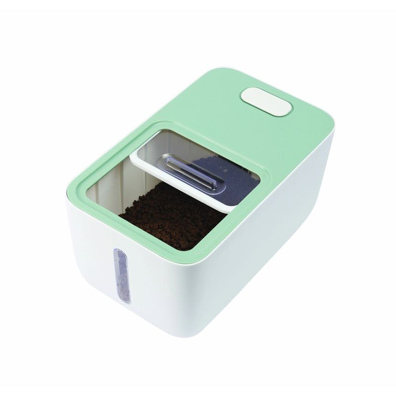 MPETS - Container croquettes BOXI -10 L -Vert & Blanc