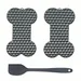 ZooVenture Tapis léchage forme os 2 pièces pour chien