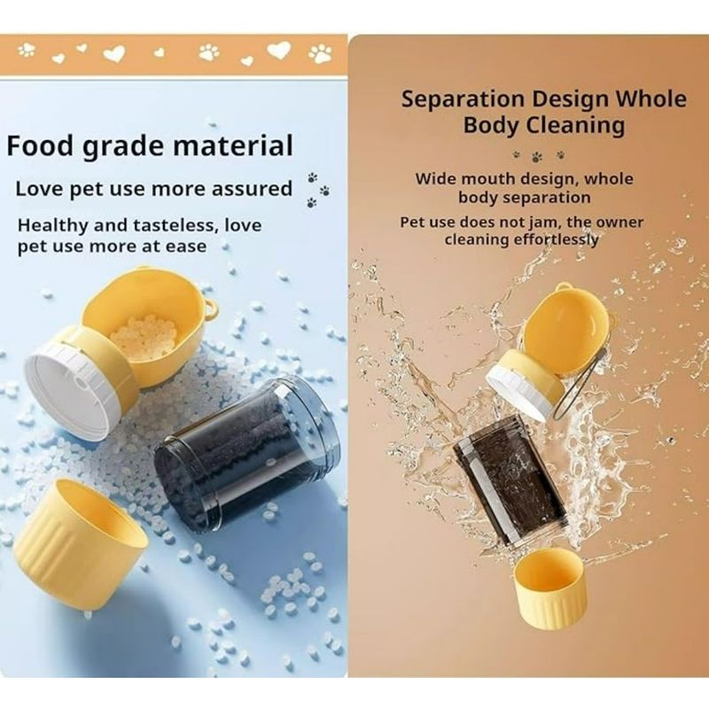 Pet Planet Bouteille de Stockage de Nourriture et d'Eau pour Sorties