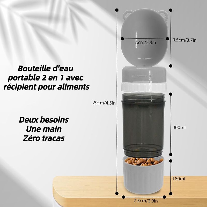 Pet Planet Bouteille d'eau de voyage pour chien