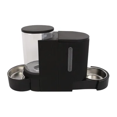 DUPLO Distributeur Croquettes & Eau - 1.3 KG/3L - Noir