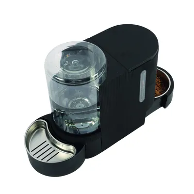 DUPLO Distributeur Croquettes & Eau - 1.3 KG/3L - Noir