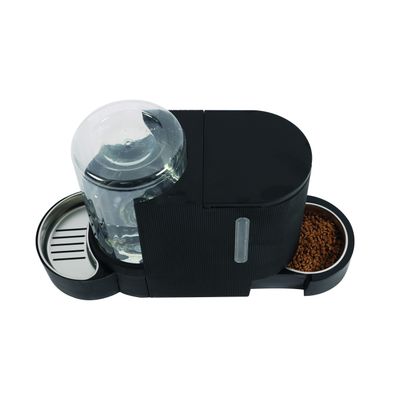 DUPLO Distributeur Croquettes & Eau - 1.3 KG/3L - Noir