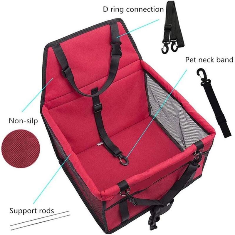 Siège d'appoint de Voiture pour Les Chiens ou Chats, Sac Transport Chien