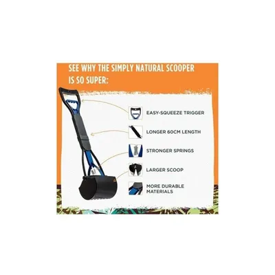 Pelle Ramasse Crottes de 60cm avec Long Manche Déjections Canines Clip