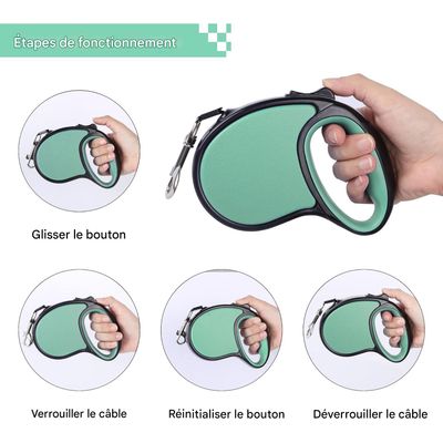 ZooVenture 360° extensible Laisse rétractable pour Chien