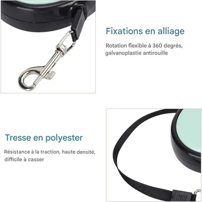 ZooVenture 360° extensible Laisse rétractable pour Chien