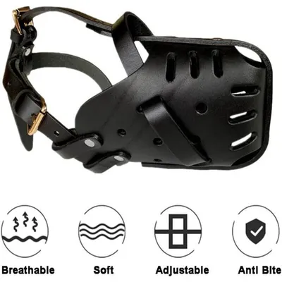 Muselières pour Animaux de Compagnie,Cuir Fait à,Chiens Moyenne et Grande