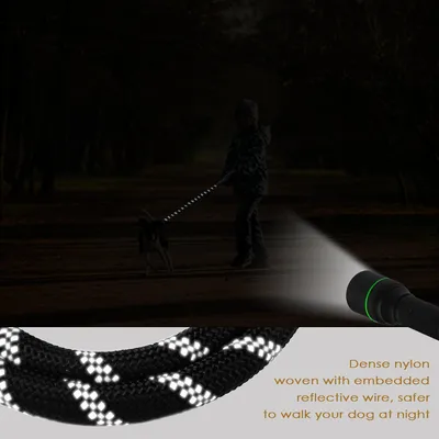 1.5m Laisse pour Chien,Laisse Corde Chien en Nylon avec Poignée Rembourrée