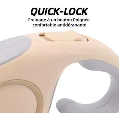 ZooVenture 5m 360° sans emmêlement nylon enrouleur laisse pour chien 30kg