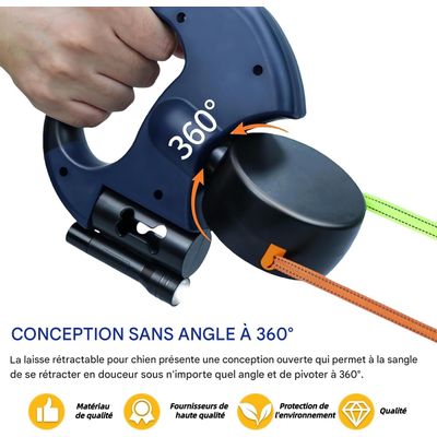 ZooVenture 300cm double enrouleur laisse pour chien