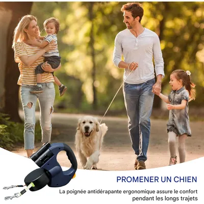 ZooVenture 300cm double enrouleur laisse pour chien